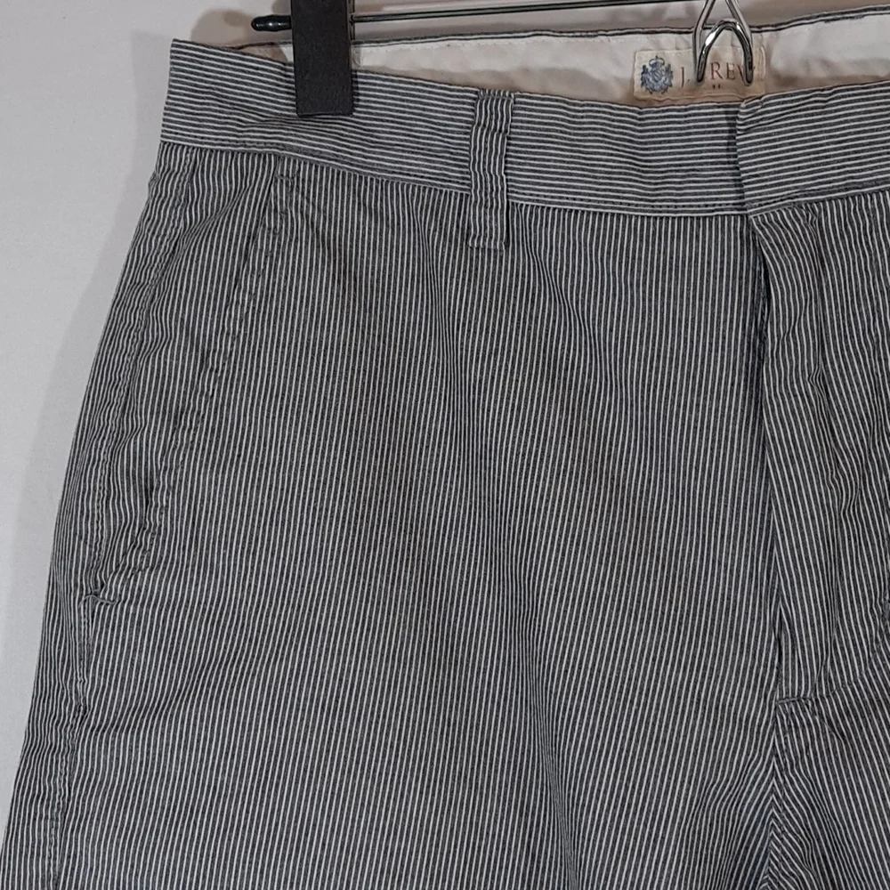 SOLD J. Crew Factory Blue Off White Stripe Flat Front Shorts Men's Size 30 - Picture 3 of 8